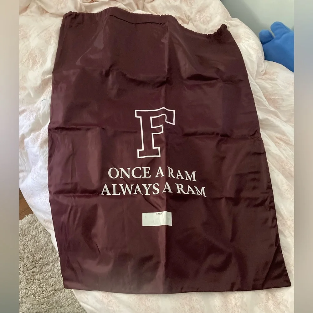 Fordham University drawstring nylon laundry bag, never used! - Picture 1 of 2